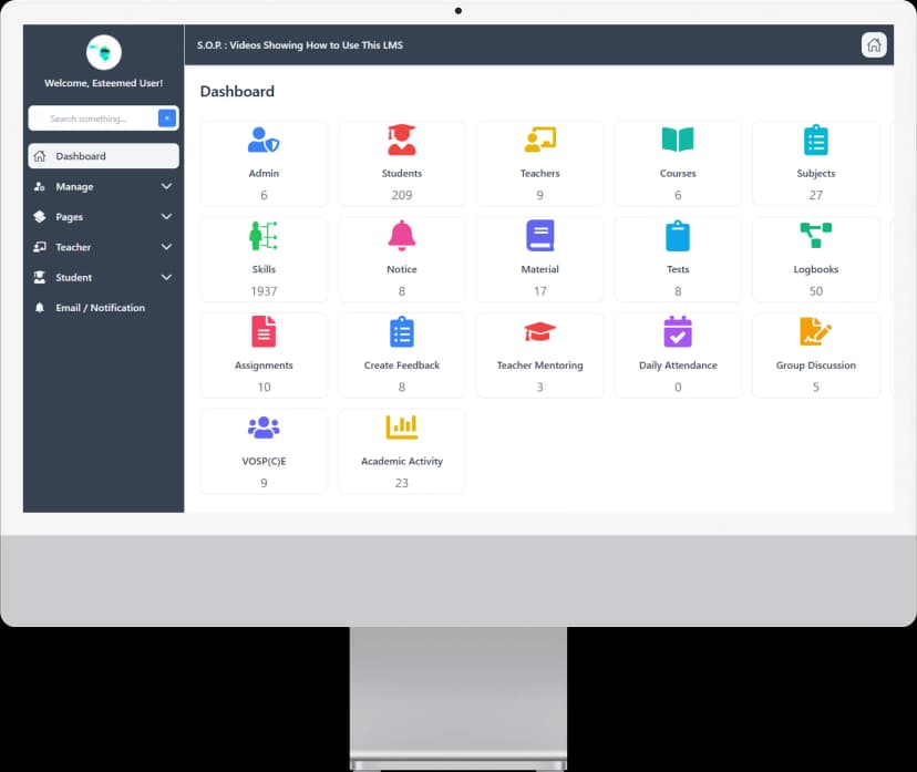 LMS with eLogBook for Medical College
