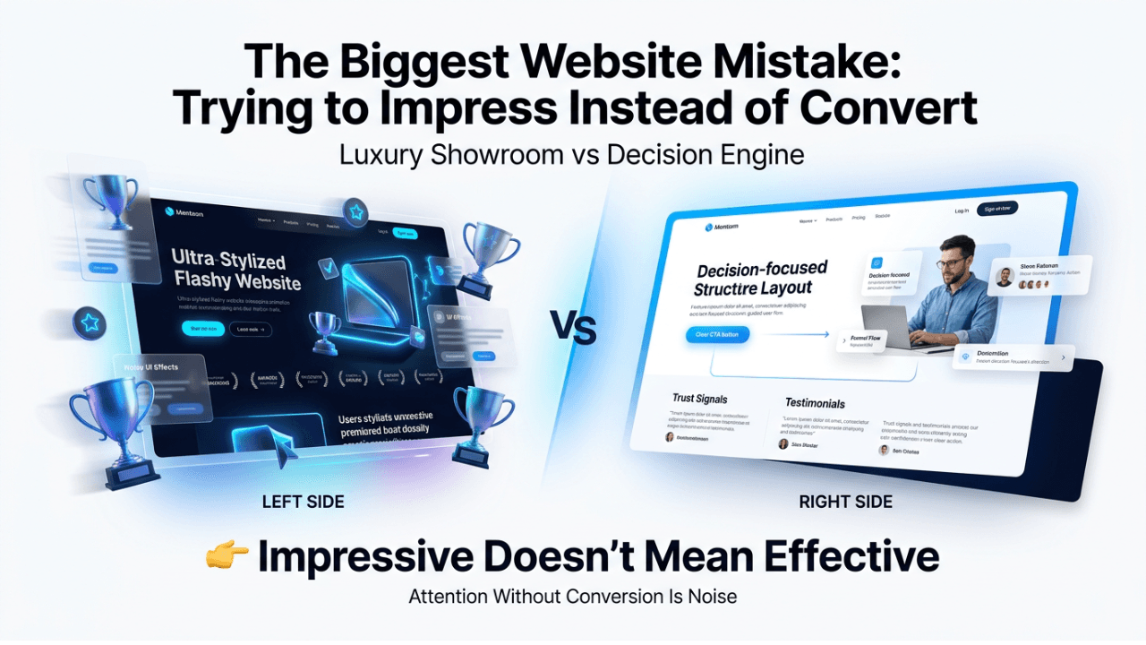 Image of The Biggest Website Mistake: Trying to Impress Instead of Convert 1