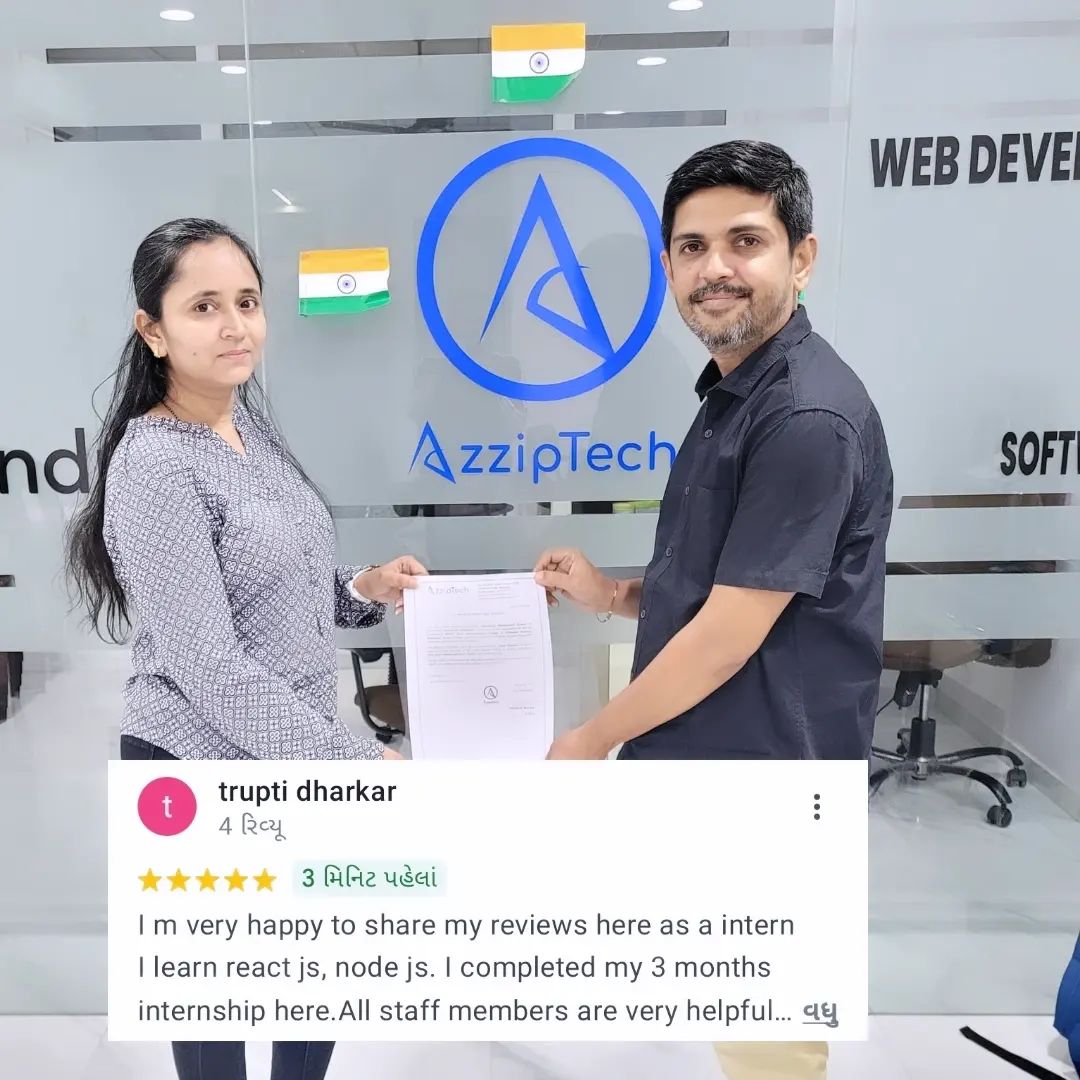 Internship of React Js & Node Js Certificate Distribution...